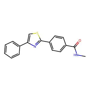 N-methyl-4-(4-phenyl-1,3-thiazol-2-yl)benzamide structure