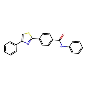 N-phenyl-4-(4-phenyl-1,3-thiazol-2-yl)benzamide structure