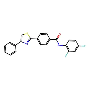 N-(2,4-difluorophenyl)-4-(4-phenyl-1,3-thiazol-2-yl)benzamide structure