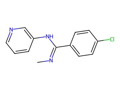 4-chloro-N'-methyl-N-(3-pyridinyl)benzenecarboximidamide structure