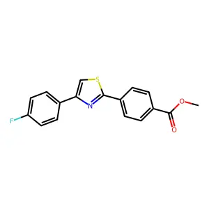 Methyl 4-[4-(4-fluorophenyl)-1,3-thiazol-2-yl]benzenecarboxylate structure