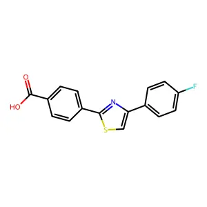 4-[4-(4-fluorophenyl)-1,3-thiazol-2-yl]benzoic Acid structure