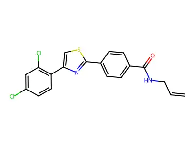 N-allyl-4-[4-(2,4-dichlorophenyl)-1,3-thiazol-2-yl]benzenecarboxamide structure