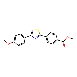 Methyl 4-[4-(4-methoxyphenyl)-1,3-thiazol-2-yl]benzenecarboxylate structure