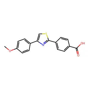 4-[4-(4-Methoxyphenyl)-1,3-thiazol-2-yl]benzenecarboxylic acid structure