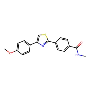 4-[4-(4-methoxyphenyl)-1,3-thiazol-2-yl]-N-methylbenzamide structure