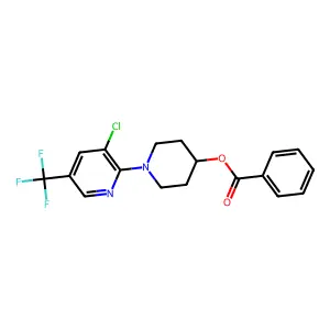 1-[3-Chloro-5-(trifluoromethyl)-2-pyridinyl]-4-piperidinyl benzenecarboxylate structure