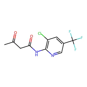 N-[3-chloro-5-(trifluoromethyl)-2-pyridinyl]-3-oxobutanamide structure