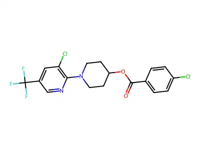 1-[3-chloro-5-(trifluoromethyl)-2-pyridinyl]-4-piperidinyl 4-chlorobenzenecarboxylate structure