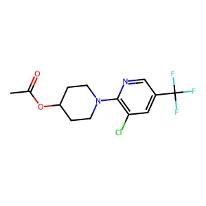 1-[3-Chloro-5-(trifluoromethyl)-2-pyridinyl]-4-piperidinyl acetate structure
