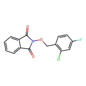 2-[(2-Chloro-4-fluorophenyl)methoxy]isoindole-1,3-dione structure