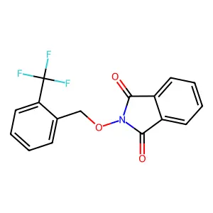 2-((2-(Trifluoromethyl)benzyl)oxy)isoindoline-1,3-dione structure