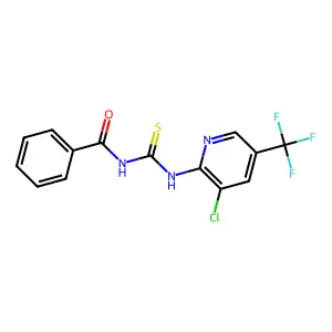 N-benzoyl-N'-[3-chloro-5-(trifluoromethyl)-2-pyridinyl]thiourea structure
