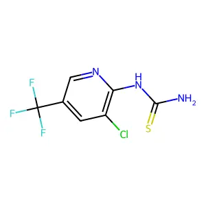 N-[3-chloro-5-(trifluoromethyl)-2-pyridinyl]thiourea structure