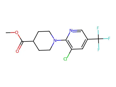 Methyl 1-[3-chloro-5-(trifluoromethyl)-2-pyridinyl]-4-piperidinecarboxylate structure