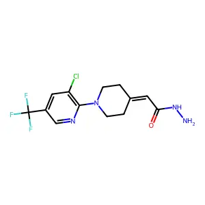 2-{1-[3-chloro-5-(trifluoromethyl)-2-pyridinyl]-4-piperidinylidene}acetohydrazide structure