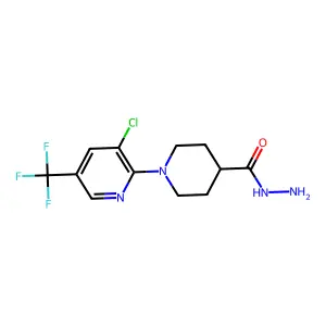 1-[3-Chloro-5-(trifluoromethyl)-2-pyridinyl]-4-piperidinecarbohydrazide structure