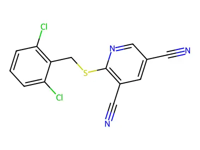 2-[(2,6-Dichlorobenzyl)sulfanyl]-3,5-pyridinedicarbonitrile structure