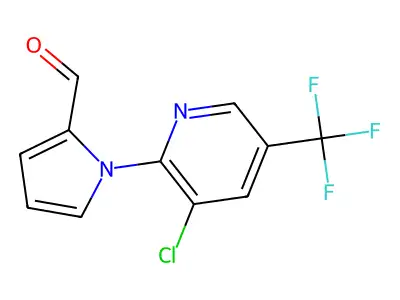 1-[3-Chloro-5-(trifluoromethyl)-2-pyridinyl]-1H-pyrrole-2-carbaldehyde structure
