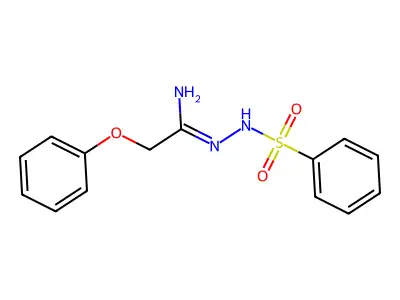 N'-(benzenesulfonamido)-2-phenoxy-acetamidine structure