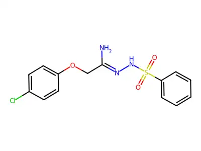 N'-(benzenesulfonamido)-2-(4-chlorophenoxy)acetamidine structure