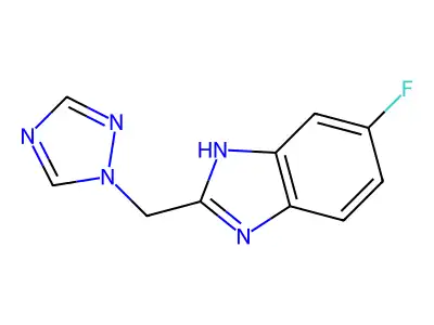 5-fluoro-2-(1H-1,2,4-triazol-1-ylmethyl)-1H-1,3-benzimidazole structure