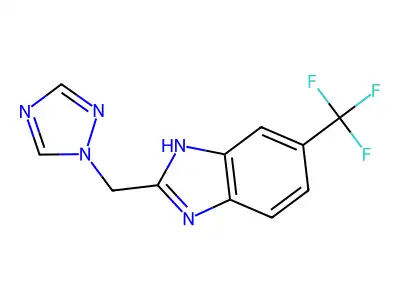 2-(1H-1,2,4-triazol-1-ylmethyl)-5-(trifluoromethyl)-1H-1,3-benzimidazole structure
