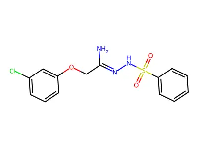 N'-(benzenesulfonamido)-2-(3-chlorophenoxy)acetamidine structure