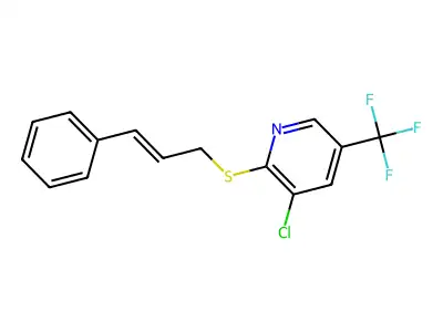 3-Chloro-2-(3-phenylprop-2-enylsulfanyl)-5-(trifluoromethyl)pyridine structure