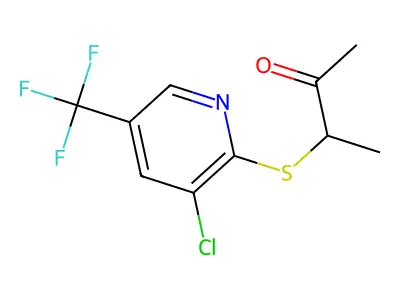 3-{[3-Chloro-5-(trifluoromethyl)-2-pyridinyl]sulfanyl}-2-butanone structure