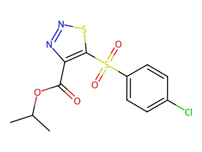 Isopropyl 5-[(4-chlorophenyl)sulfonyl]-1,2,3-thiadiazole-4-carboxylate structure