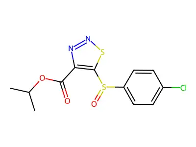 Isopropyl 5-[(4-chlorophenyl)sulfinyl]-1,2,3-thiadiazole-4-carboxylate structure