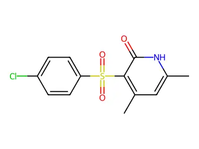 3-[(4-chlorophenyl)sulfonyl]-4,6-dimethyl-2(1H)-pyridinone structure