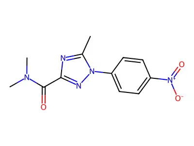 N,N,5-trimethyl-1-(4-nitrophenyl)-1H-1,2,4-triazole-3-carboxamide structure