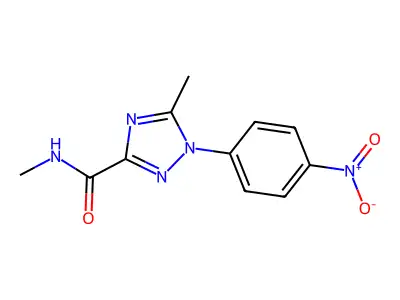 N,5-dimethyl-1-(4-nitrophenyl)-1H-1,2,4-triazole-3-carboxamide structure