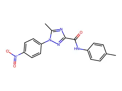 5-methyl-N-(4-methylphenyl)-1-(4-nitrophenyl)-1H-1,2,4-triazole-3-carboxamide structure