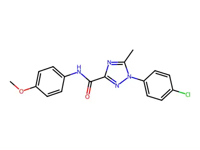 1-(4-chlorophenyl)-N-(4-methoxyphenyl)-5-methyl-1H-1,2,4-triazole-3-carboxamide structure