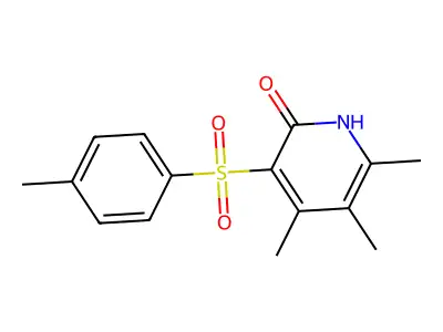 4,5,6-trimethyl-3-[(4-methylphenyl)sulfonyl]-2(1H)-pyridinone structure