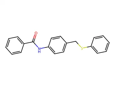 N-{4-[(phenylsulfanyl)methyl]phenyl}benzenecarboxamide structure