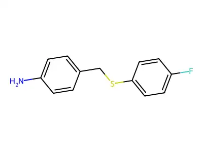4-{[(4-Fluorophenyl)sulfanyl]methyl}aniline structure