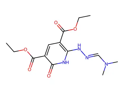 diethyl 6-{2-[(dimethylamino)methylene]hydrazino}-2-oxo-1,2-dihydro-3,5-pyridinedicarboxylate structure