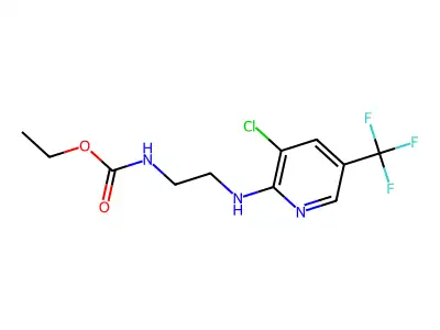 ethyl N-(2-{[3-chloro-5-(trifluoromethyl)-2-pyridinyl]amino}ethyl)carbamate structure