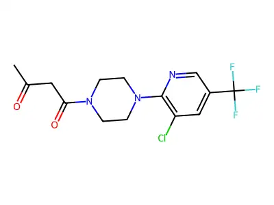 1-{4-[3-Chloro-5-(trifluoromethyl)-2-pyridinyl]piperazino}-1,3-butanedione structure