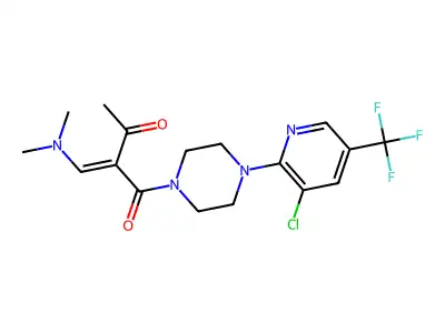 1-[4-[3-Chloro-5-(trifluoromethyl)-2-pyridinyl]-1-piperazinyl]-2-[(dimethylamino)methylene]-1,3-butanedione structure