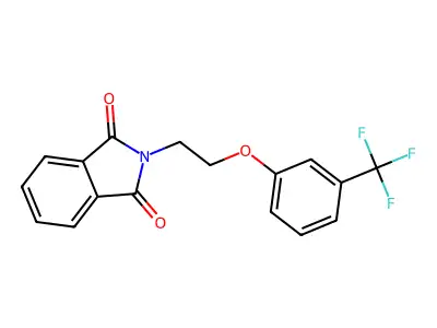 2-[2-[3-(Trifluoromethyl)phenoxy]ethyl]isoindole-1,3-dione structure