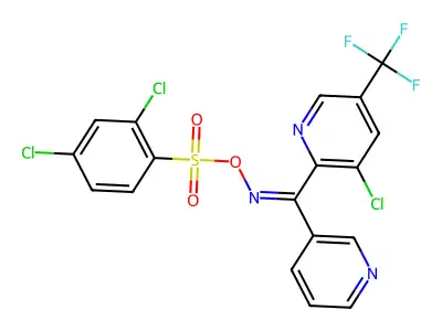 [[[3-chloro-5-(trifluoromethyl)pyridin-2-yl]-pyridin-3-ylmethylidene]amino] 2,4-dichlorobenzenesulfonate structure