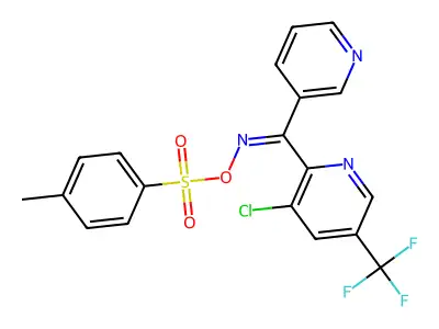 [[[3-chloro-5-(trifluoromethyl)pyridin-2-yl]-pyridin-3-ylmethylidene]amino] 4-methylbenzenesulfonate structure