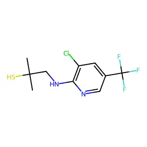 1-{[3-Chloro-5-(trifluoromethyl)-2-pyridinyl]amino}-2-methyl-2-propanethiol structure