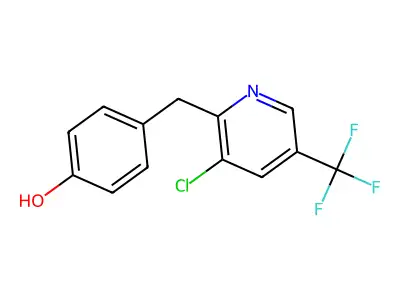 4-{[3-Chloro-5-(trifluoromethyl)-2-pyridinyl]-methyl}benzenol structure