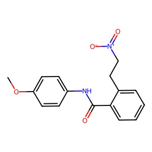 N-(4-methoxyphenyl)-2-(2-nitroethyl)benzenecarboxamide structure
